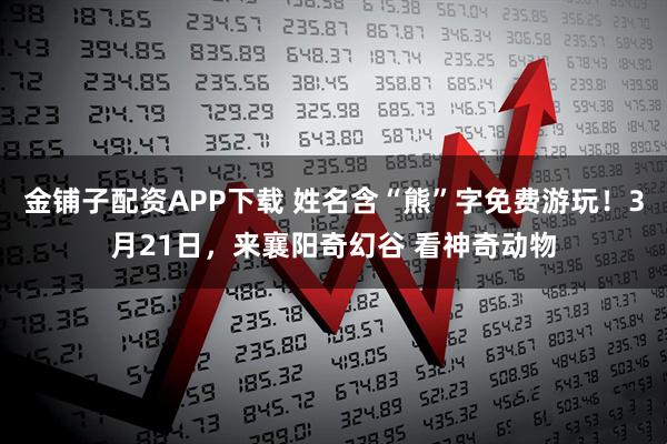 金铺子配资APP下载 姓名含“熊”字免费游玩！3月21日，来襄阳奇幻谷 看神奇动物